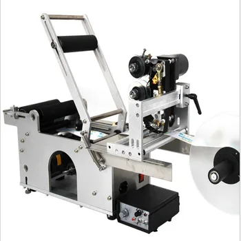 Manual labeling machine for bottles, desktop round bottle labeller machine with date coding machine
Manual labeling machine for bottles, desktop round bottle labeller machine with date coding machine
