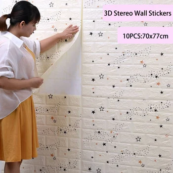 Peel and Stick 3D Wall Stickers Cartoon Stars Brick Wallpaper for Kids Room Living Room Bedroom Self adhesive Wall Panel Papers
Peel and Stick 3D Wall Stickers Cartoon Stars Brick Wallpaper for Kids Room Living Room Bedroom Self adhesive Wall Panel Papers