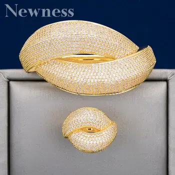 Newness Luxury Geometric Micro Inlay Full Cubic Zircon racelet Copper Bangle Finger Rings Jewelry Sets Women Bridals Lady Bijoux
Newness Luxury Geometric Micro Inlay Full Cubic Zircon racelet Copper Bangle Finger Rings Jewelry Sets Women Bridals Lady Bijoux