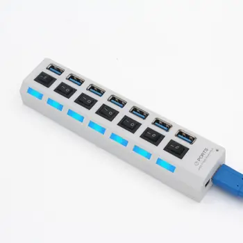3.0 USB Hub Splitter Multiple 7 Port Hub Splitters With Power Adapter for Computer 
3.0 USB Hub Splitter Multiple 7 Port Hub Splitters With Power Adapter for Computer
