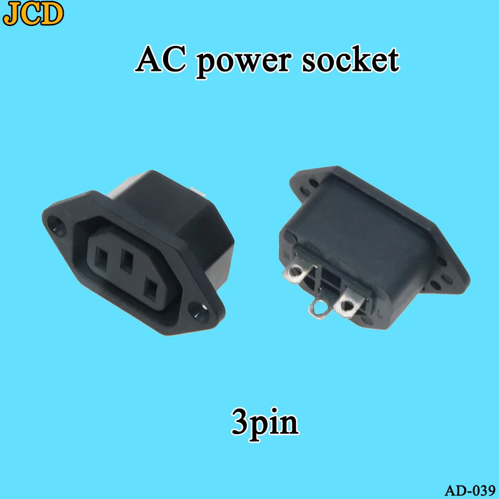 Шасси JCD гнездовой 10 А/250 В 3 контакта 05231 переменного тока IEC C13 C14 Встроенный