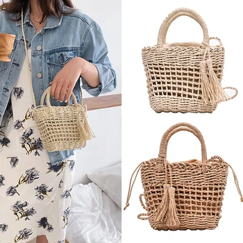 Summer Woven Straw Women Crossbody Shoulder Bags Rattan Tassels Beach Handbags etro Women Rattan Shoulder Purse
Summer Woven Straw Women Crossbody Shoulder Bags Rattan Tassels Beach Handbags etro Women Rattan Shoulder Purse