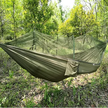 Portable Mosquito Net Camping Hammock Outdoor Garden Travel Swing Parachute Fabric Hang Bed Hammock Lightweight 260*140cm Green
Portable Mosquito Net Camping Hammock Outdoor Garden Travel Swing Parachute Fabric Hang Bed Hammock Lightweight 260*140cm Green