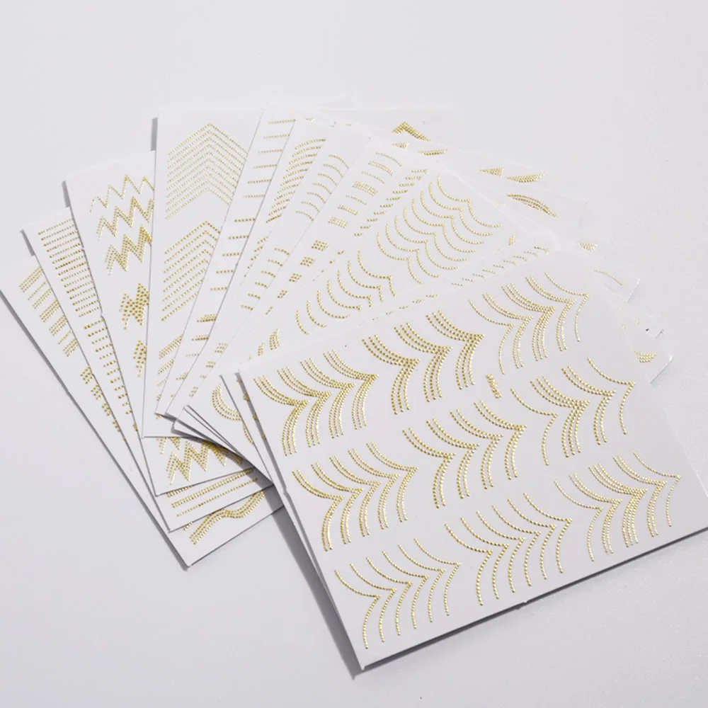 1sheet 9X7.7cm Nail Art Stickers 3D Gold Hot Stamping Stickers Hollow Nail Decorations with Card Paper 12 Colors Wave Decals KP6
1sheet 9X7.7cm Nail Art Stickers 3D Gold Hot Stamping Stickers Hollow Nail Decorations with Card Paper 12 Colors Wave Decals KP6