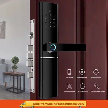 Smart Fingerprint Door Lock Security Intelligent Lock Biometric Electronic Wifi Door Lock With Bluetooth APP Unlock
Smart Fingerprint Door Lock Security Intelligent Lock Biometric Electronic Wifi Door Lock With Bluetooth APP Unlock