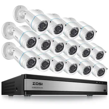 ZOSI AHD 1080P 16CH Video Surveillance System Waterproof IR Night Vision Outdoor CCTV Kit Analog Bullet 16 Security Cameras DVR
ZOSI AHD 1080P 16CH Video Surveillance System Waterproof IR Night Vision Outdoor CCTV Kit Analog Bullet 16 Security Cameras DVR