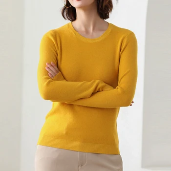 Autumn and Winter O Neck Sweater Women's Knittted Loose Pullover Korean Style Solid Color Sweater Women's Thick Full Pullovers
Autumn and Winter O Neck Sweater Women's Knittted Loose Pullover Korean Style Solid Color Sweater Women's Thick Full Pullovers