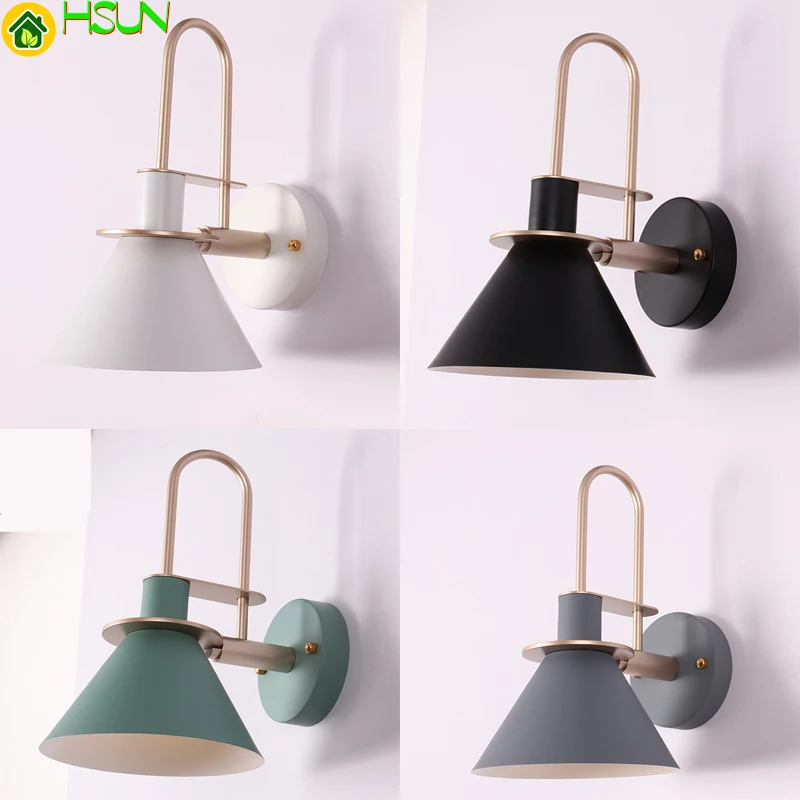 

Wall Indoor Bedside Modern Led Lamp Fixture Nordic Metal Wall Sconce Lighting Aisel Stair Corridor Bedroom Home Decor Luminaire