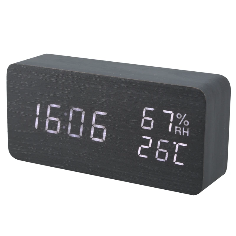 Modern Led Alarm Clock Temperature Humidity Electronic Desktop Digital Table Clocks,Black + white subtitles
Modern Led Alarm Clock Temperature Humidity Electronic Desktop Digital Table Clocks,Black + white subtitles