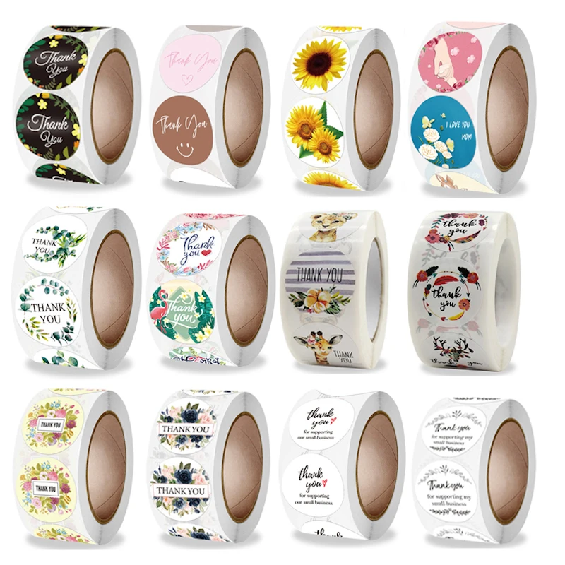 THANK YOU Happy flowers Gift Box Sticker Label Wedding Packaging 1 Inch 25MM Combo Set 500 Pcs/roll
THANK YOU Happy flowers Gift Box Sticker Label Wedding Packaging 1 Inch 25MM Combo Set 500 Pcs/roll