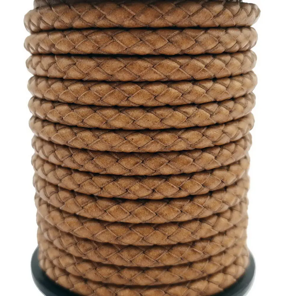 Aaazee 1 Yard 6mm Braided Leather Strap Woven Folded Cord for Bracelet Making Distress Tan Natural
Aaazee 1 Yard 6mm Braided Leather Strap Woven Folded Cord for Bracelet Making Distress Tan Natural