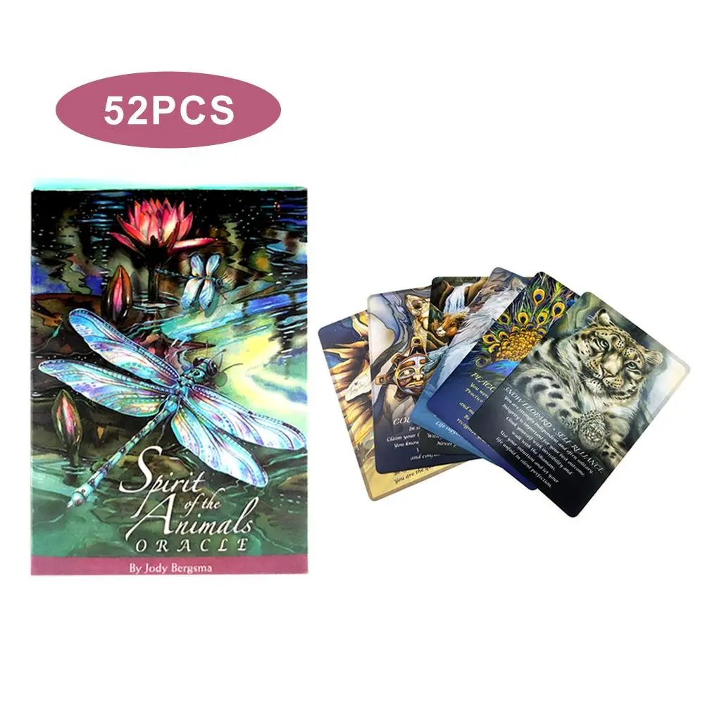 52PCS Spirits Of The Animals Oracle Card Games English Version Board Game Playing Card Tarot Deck Cards For Family Party
52PCS Spirits Of The Animals Oracle Card Games English Version Board Game Playing Card Tarot Deck Cards For Family Party