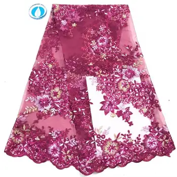 2020 New Arrival African tulle mesh lace fabric High quality embroidery french lace fabric with sequins
2020 New Arrival African tulle mesh lace fabric High quality embroidery french lace fabric with sequins