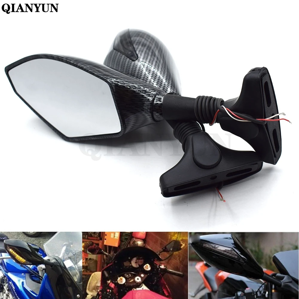 Universal Motorcycle Rear View Side Wing Mirrors w/ LED Turn Signal Light For Suzuki GSXR600 GSF600S BANDIT GSF1200 BANDIT
Universal Motorcycle Rear View Side Wing Mirrors w/ LED Turn Signal Light For Suzuki GSXR600 GSF600S BANDIT GSF1200 BANDIT