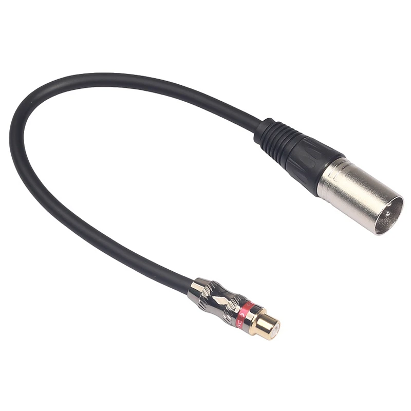 3 Pin Xlr Plug Male to Rca Female Audio Composite Extension Adapter Cable for Micro-phone Amplifier |