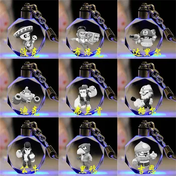 Brawls 7 Color Streamer Personality Crystal LED Light Change Key Chain Gift Brawl StarsPattern Luminous Keyring Backpack Pendant
Brawls 7 Color Streamer Personality Crystal LED Light Change Key Chain Gift Brawl StarsPattern Luminous Keyring Backpack Pendant