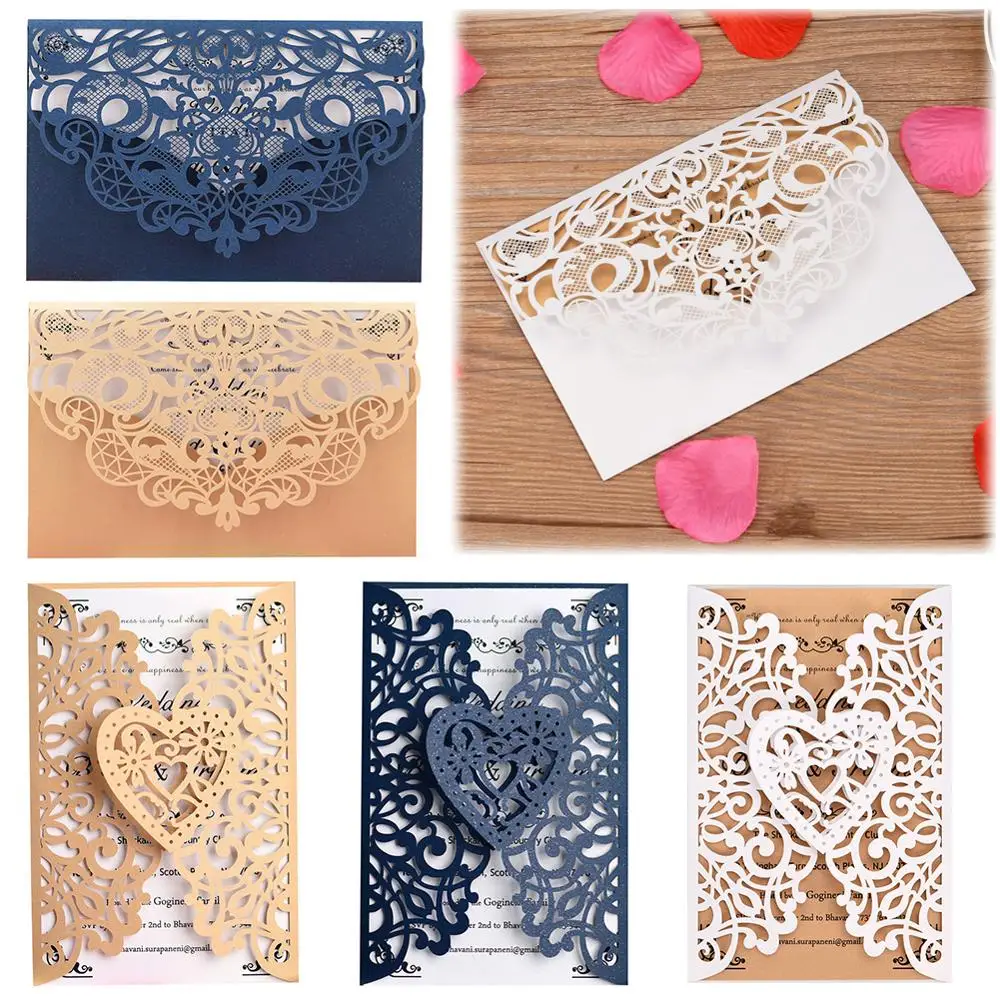 1 Piece 18*12 cm Invitations Cards Cover for Wedding Bridal Shower Birthday Elegant Greeting Cards Kits Favor Party Decorations
1 Piece 18*12 cm Invitations Cards Cover for Wedding Bridal Shower Birthday Elegant Greeting Cards Kits Favor Party Decorations