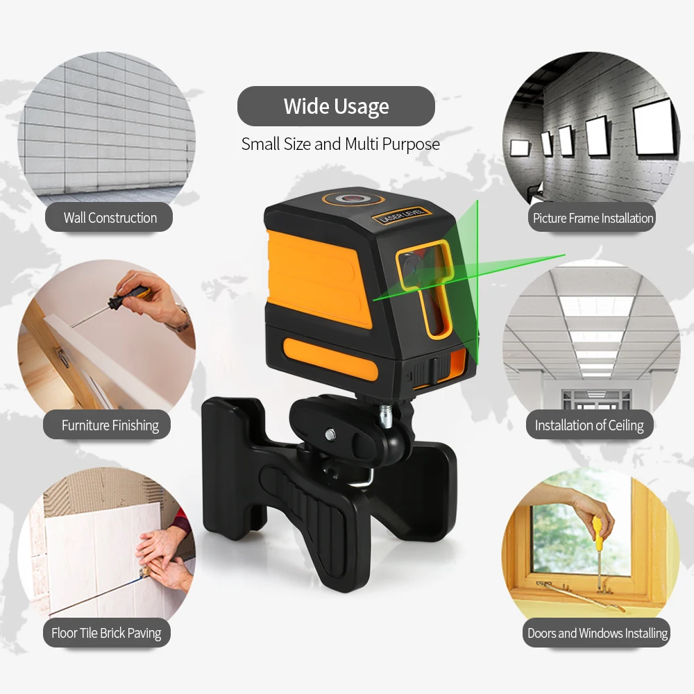 KKMOON Self-Leveling 2 Lines Green Laser Level 360 Cross Line Leveling Laser Level Kit with optional Tripod
KKMOON Self-Leveling 2 Lines Green Laser Level 360 Cross Line Leveling Laser Level Kit with optional Tripod