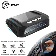 Truck Car Tire Pressure Auto Display Alarm Monitoring System TPMS Solar Charge External Sensor Tyre Temperature Alarm Monitor Truck Car Tire Pressure Auto Display Alarm Monitoring System TPMS Solar Charge External Sensor Tyre Temperature Alarm Monitor