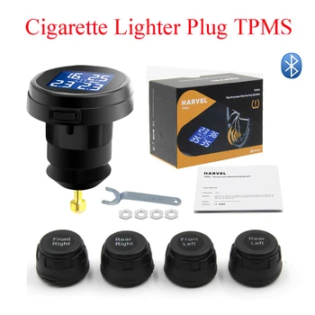 Cigarette Lighter Plug TPMS LCD Screen Charging Tire Pressure Monitoring System With 4 External/Innertal Tyre Pressure Sensors
Cigarette Lighter Plug TPMS LCD Screen Charging Tire Pressure Monitoring System With 4 External/Innertal Tyre Pressure Sensors