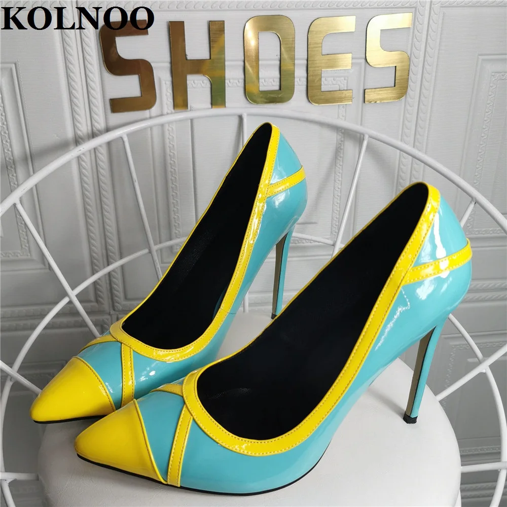 KOLNOO 2022 Simple Style Womens High Heels Pumps Real Photos Pointy Patent Leather Sexy Party Office Evening Fashion Court Shoes
KOLNOO 2022 Simple Style Womens High Heels Pumps Real Photos Pointy Patent Leather Sexy Party Office Evening Fashion Court Shoes