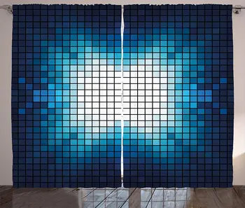 Blue Window Curtains Ombre Elements Digital Image in Pixels Geometric Futuristic Design Living Room Decor Bedroom Turquoise Blue
Blue Window Curtains Ombre Elements Digital Image in Pixels Geometric Futuristic Design Living Room Decor Bedroom Turquoise Blue