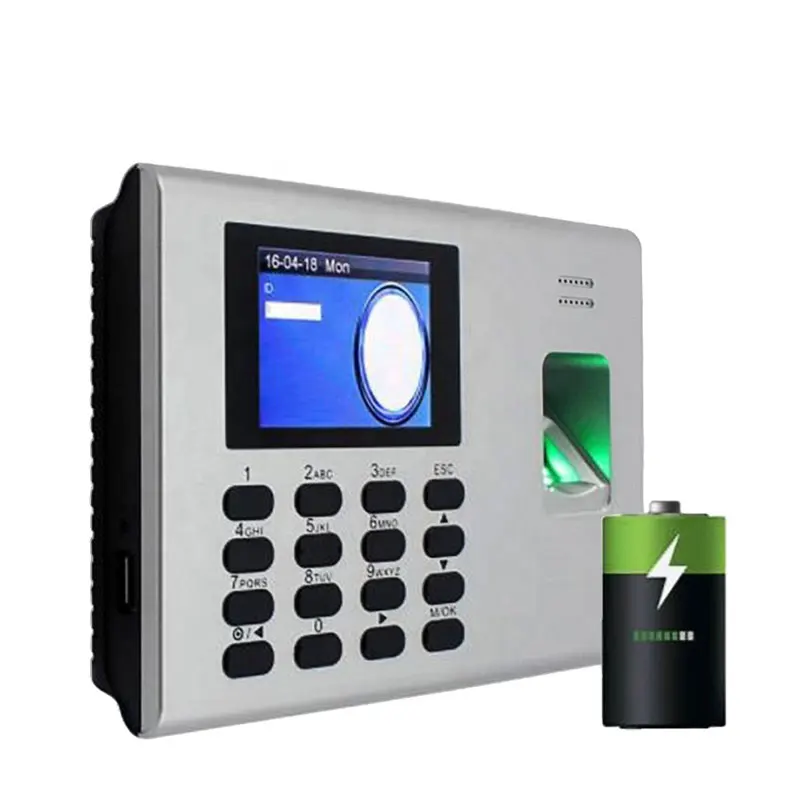 

ZK Built In Battery Time Attendance Terminal Machine Simple Acccess Control Multi Languages Biometric Fingerprint