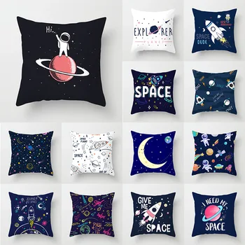 45*45cm Outer Space Cushion Cover Polyester Spaceship Astronaut Decorative Pillowcase Cosmos Planet Car Sofa Throw Pillow Cases
45*45cm Outer Space Cushion Cover Polyester Spaceship Astronaut Decorative Pillowcase Cosmos Planet Car Sofa Throw Pillow Cases