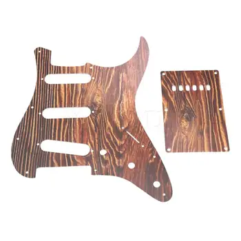 Yibuy 3-ply SSS Electric Guitar Pickguard 8-holes with Back Plate Set Brown
Yibuy 3-ply SSS Electric Guitar Pickguard 8-holes with Back Plate Set Brown