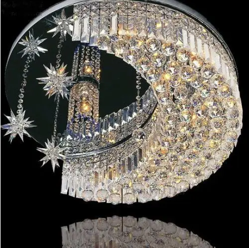 Modern K9 Crystal Chandelier Lighting Flush Mount LED Ceiling Light Fixture, 23.6 Inch Pendant Lamp for Dining Room Bedroom
Modern K9 Crystal Chandelier Lighting Flush Mount LED Ceiling Light Fixture, 23.6 Inch Pendant Lamp for Dining Room Bedroom