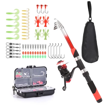 Fishing Bag Full Kit Telescopic Fishing Rod Spinning Reel Set Baits Hooks Fishing Tackle Set Carp Fishing Reel Rod Combo Pesca 
Fishing Bag Full Kit Telescopic Fishing Rod Spinning Reel Set Baits Hooks Fishing Tackle Set Carp Fishing Reel Rod Combo Pesca