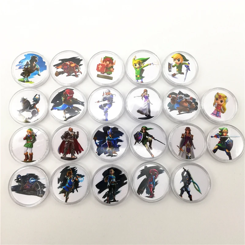 24 шт./лот игра Zelda коллекция монет NFC карта 2019 Новые настройки данных NS