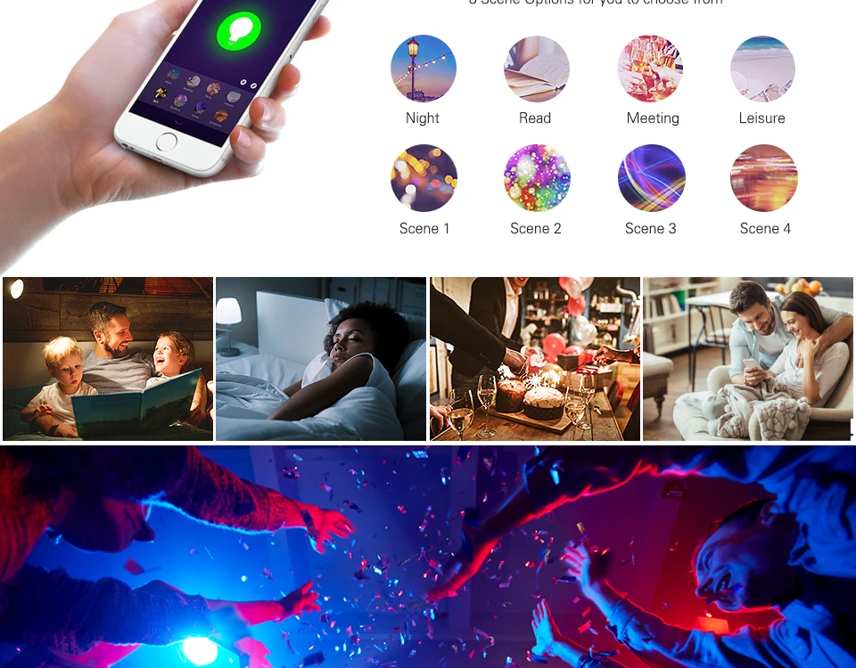 YYXMB LED Down light WiFi Smart life Ceiling Downlight APP RGB Warm Cool Changing Color with 7W 9W Alexa Google Home