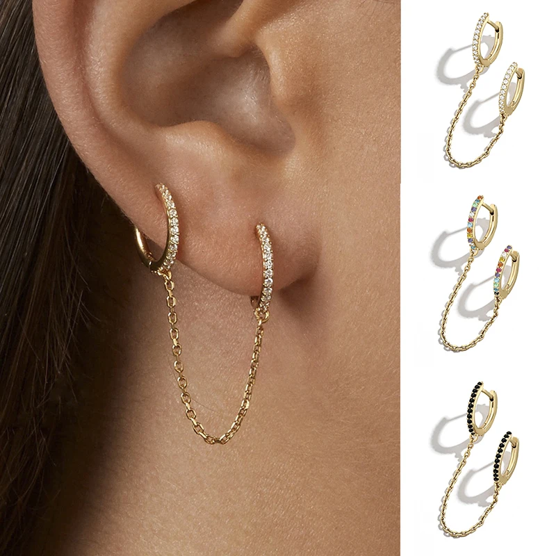 1 PC Copper Punk Earrings European Stud Hoop Earrings Fashion Link Chain For Women Girl Colorful Charming Classic Ear Jewerly
1 PC Copper Punk Earrings European Stud Hoop Earrings Fashion Link Chain For Women Girl Colorful Charming Classic Ear Jewerly