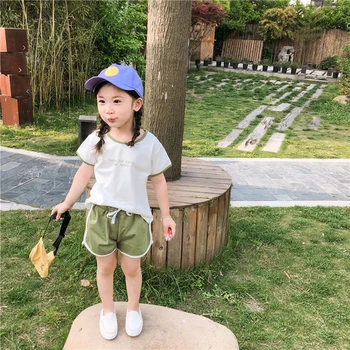 Girls Summer Outfits Set Sports 2pcs T-shirt Shorts Outfits Tracksuit Girl Summer Casual Clothing Children Cotton Tops
Girls Summer Outfits Set Sports 2pcs T-shirt Shorts Outfits Tracksuit Girl Summer Casual Clothing Children Cotton Tops