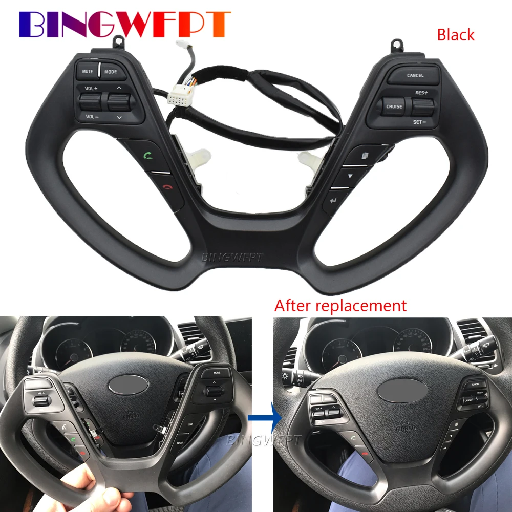 For Kia FORTE / K3/K3S 2013+ Multifunction Steering Wheel Bluetooth Button Control Cruise Switch 96710-B5000
For Kia FORTE / K3/K3S 2013+ Multifunction Steering Wheel Bluetooth Button Control Cruise Switch 96710-B5000