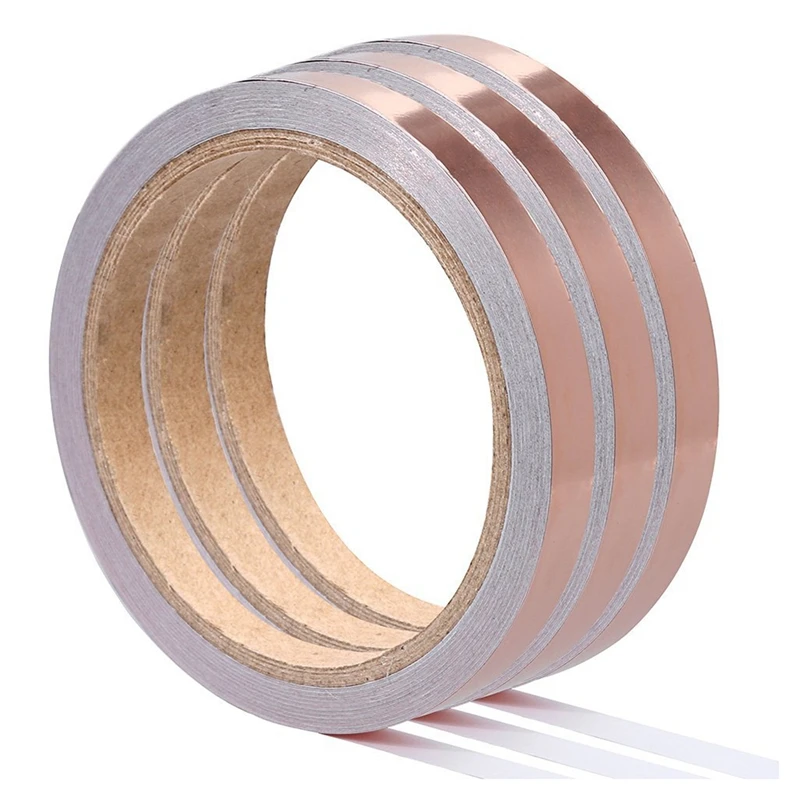 3*10M Copper Foil Tape with Conductive Adhensive EMI Shielding Conductive Adhesive for Stained Glass,Paper Circuits,Electrical R
3*10M Copper Foil Tape with Conductive Adhensive EMI Shielding Conductive Adhesive for Stained Glass,Paper Circuits,Electrical R