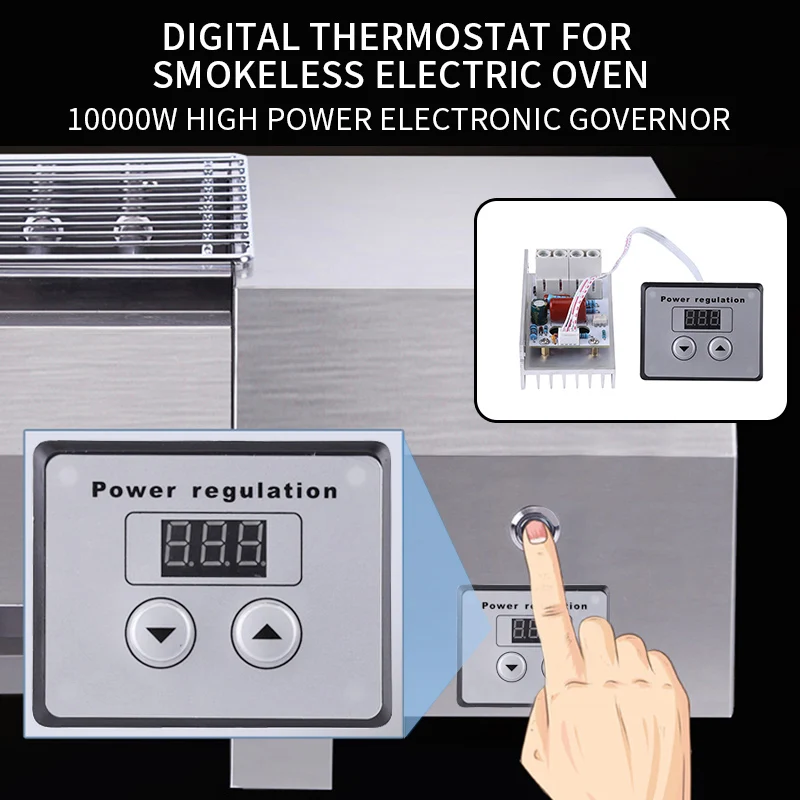 AC220V 10000W 80A цифровое управление SCR высокомощный Электронный регулятор напряжения