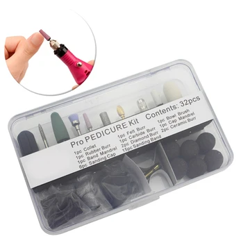 32pcs/pack Pedicure Nail Drill Bits Sanding Caps Multi Utili Manicure Electric Nail Files Cutte Machine Art Tools Callus Polishi
32pcs/pack Pedicure Nail Drill Bits Sanding Caps Multi Utili Manicure Electric Nail Files Cutte Machine Art Tools Callus Polishi