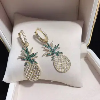 ST02 Cubic Zirconia Pave Pineapple Shape Earrings/Pendant Necklace Gold Electroplated Fashion Earrings Fashion Necklace Jewelry
ST02 Cubic Zirconia Pave Pineapple Shape Earrings/Pendant Necklace Gold Electroplated Fashion Earrings Fashion Necklace Jewelry