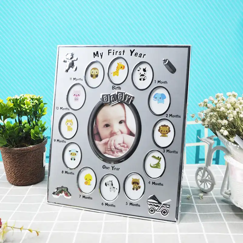 baby first year keepsake picture photo frame alloy multi picture