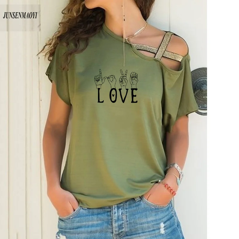 2022 New Love Sign Language T-shirt Casual Harajuku Summer Tshirt Fashion Women Short Sleeve Graphic Tops Tee
2022 New Love Sign Language T-shirt Casual Harajuku Summer Tshirt Fashion Women Short Sleeve Graphic Tops Tee