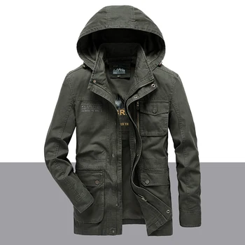 Bomber Jacket Men Spring Autumn Casual Hooded Cotton Work Cargo Jackets Male Pocket Zipper Coat Windbreakers Dropshipping
Bomber Jacket Men Spring Autumn Casual Hooded Cotton Work Cargo Jackets Male Pocket Zipper Coat Windbreakers Dropshipping