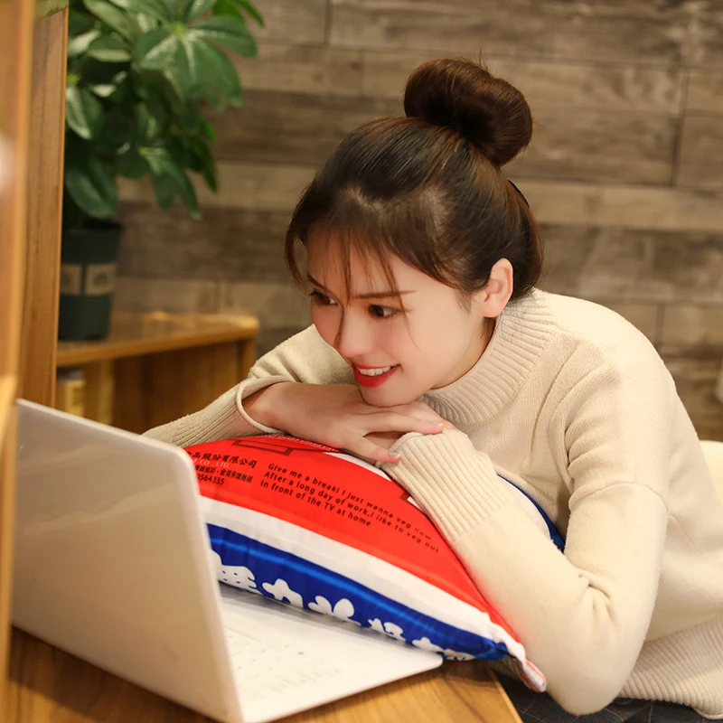 Generic Simulation Instant Noodles Plush Food Pillows With Blanket