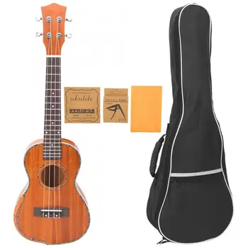 23in Ukulele Brown Mahogany Wood with Bag Capo String Cleaning Cloth Musical Instrument
23in Ukulele Brown Mahogany Wood with Bag Capo String Cleaning Cloth Musical Instrument