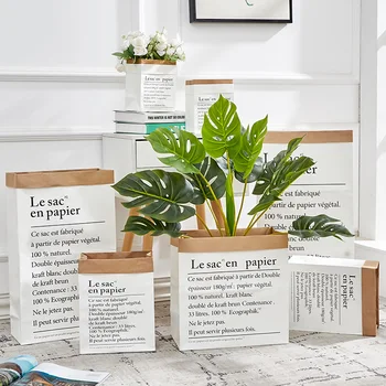 Ins Wind Nordic Paper Bag Kraft Bag Home Decoration Creative Gardening Simple Flower Pot Flower Arrangement Vase 
Ins Wind Nordic Paper Bag Kraft Bag Home Decoration Creative Gardening Simple Flower Pot Flower Arrangement Vase