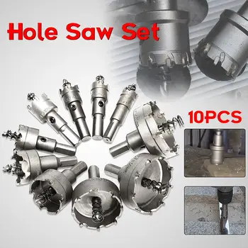10Pc 16-53mm Carbide Tip TCT Hole Saw Cutter Drill Bit Set For Steel Metal Alloy Drill Bit Holes
10Pc 16-53mm Carbide Tip TCT Hole Saw Cutter Drill Bit Set For Steel Metal Alloy Drill Bit Holes