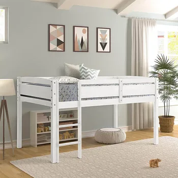 200x110cm Solid Wood Loft Bed Frame for Kids Children College Student Sleeping Bed with Slat Ladder
200x110cm Solid Wood Loft Bed Frame for Kids Children College Student Sleeping Bed with Slat Ladder