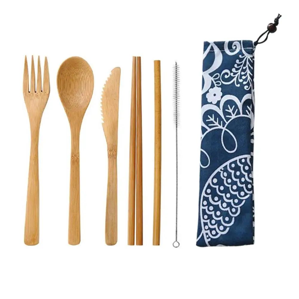 6Pcs/set Japanese Dinnerware Set Cutlery Set Bamboo Fork Knife Straw With Cloth Bag Kitchen Tools Picnic Travel Camping Outdoor
6Pcs/set Japanese Dinnerware Set Cutlery Set Bamboo Fork Knife Straw With Cloth Bag Kitchen Tools Picnic Travel Camping Outdoor
