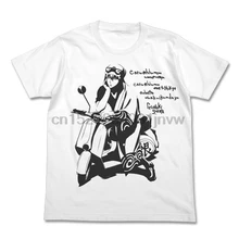 2019 מכירה לוהטת קיץ סגנון Gintama אופניים ג 'ין-סן חולצה לבן (L) טי חולצה(China)